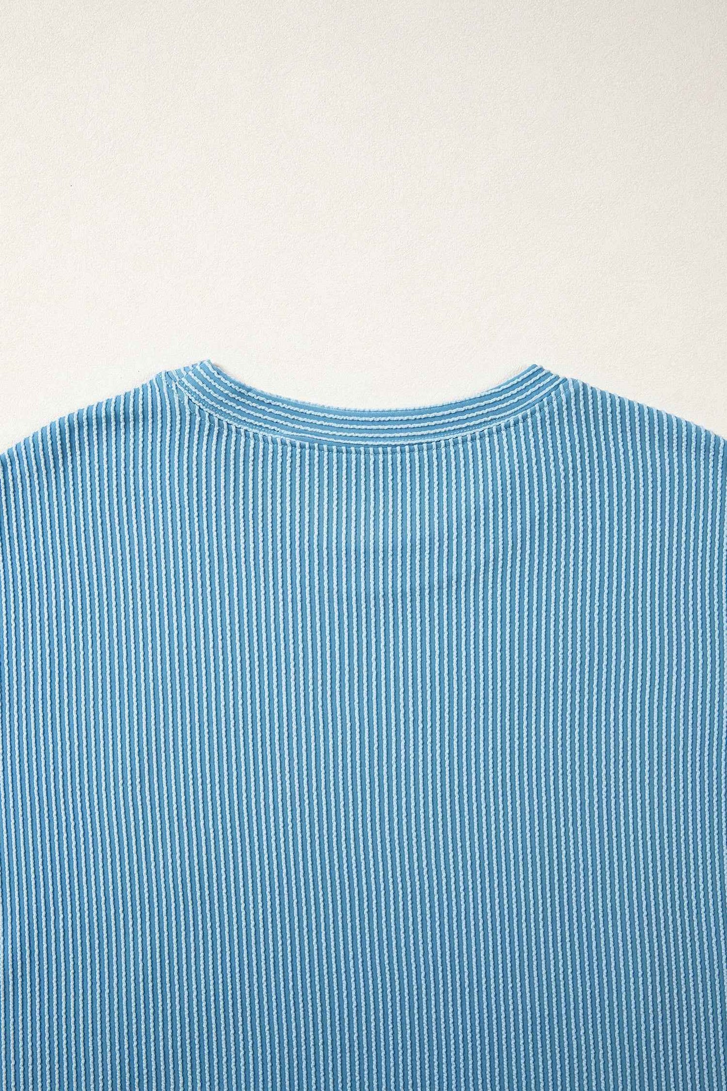 Beau Blue USA Graphic Half Sleeve Loose Ribbed Top
