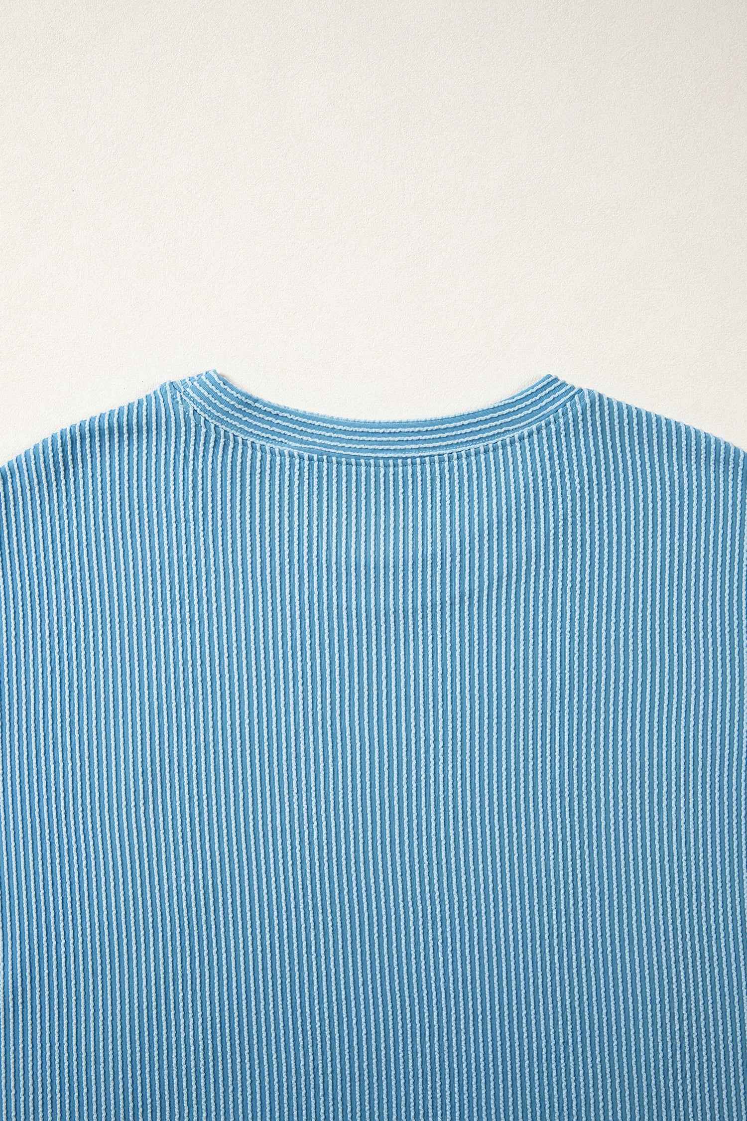 Beau Blue USA Graphic Half Sleeve Loose Ribbed Top