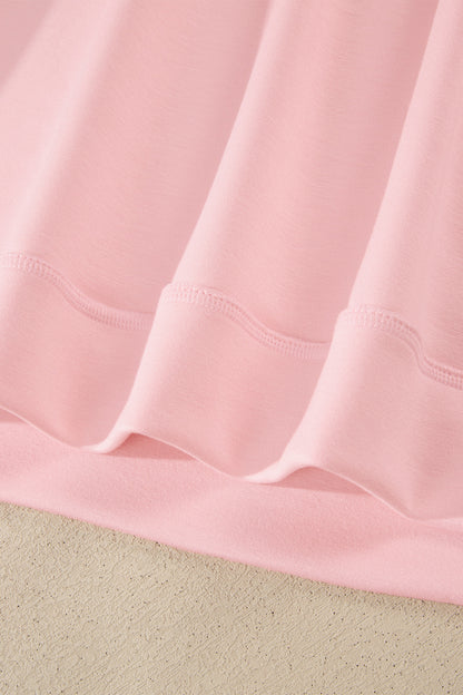 Moonlight Jade Solid Color Exposed Seam Mock Neck Oversize Tee Casual Shorts 2pcs Outfit - Snoopy's Closet