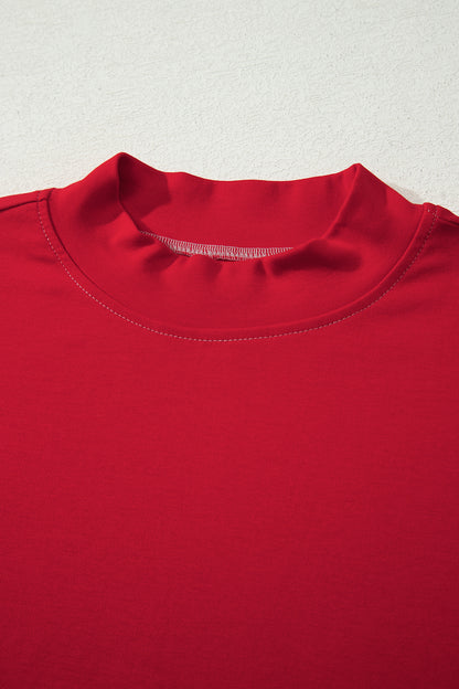 Camiseta Roja de Carreras Reversible con Costuras en Contraste