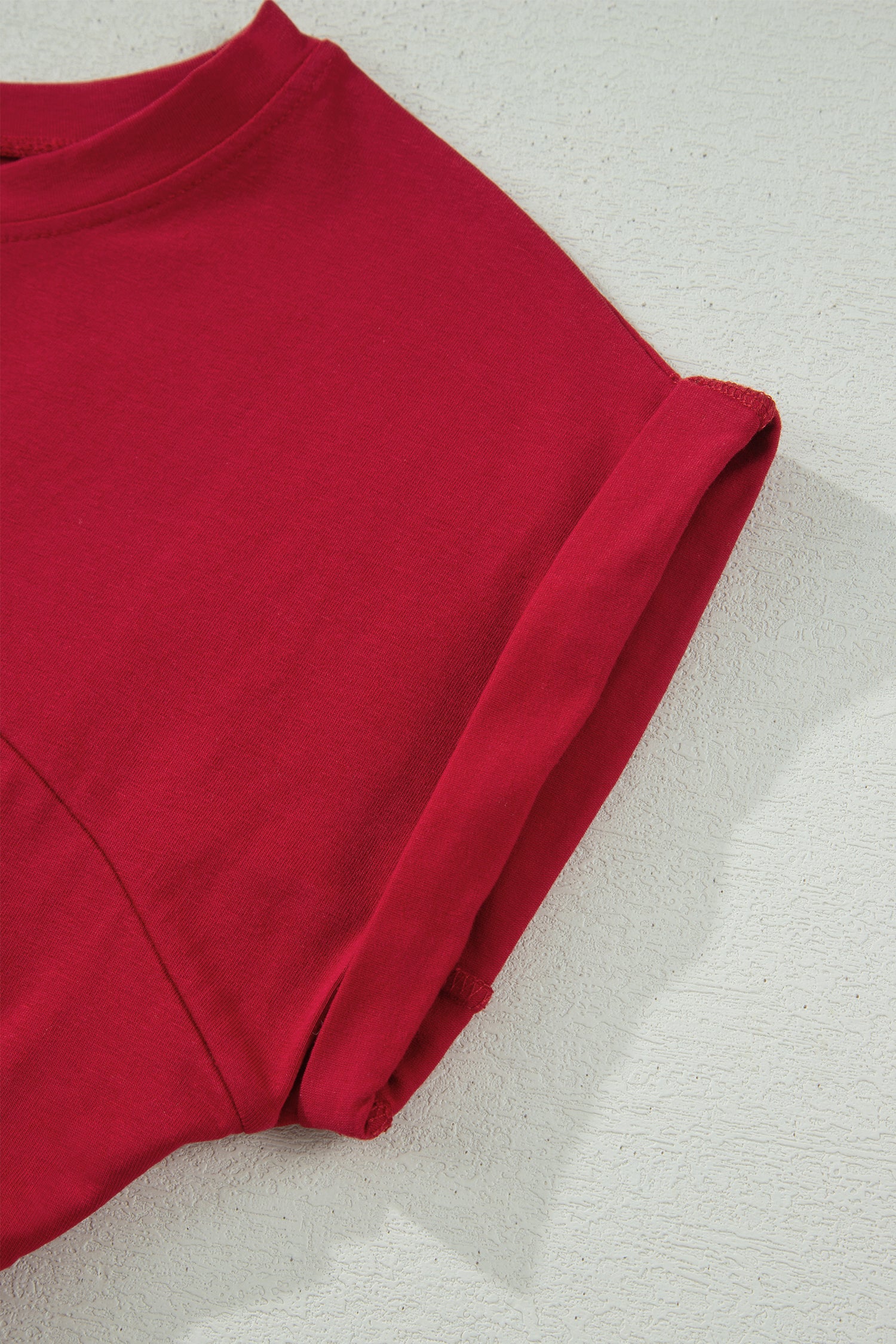 Racing Red Solid Color Cropped Tank Top and Jogger Pants Set - Snoopy's Closet