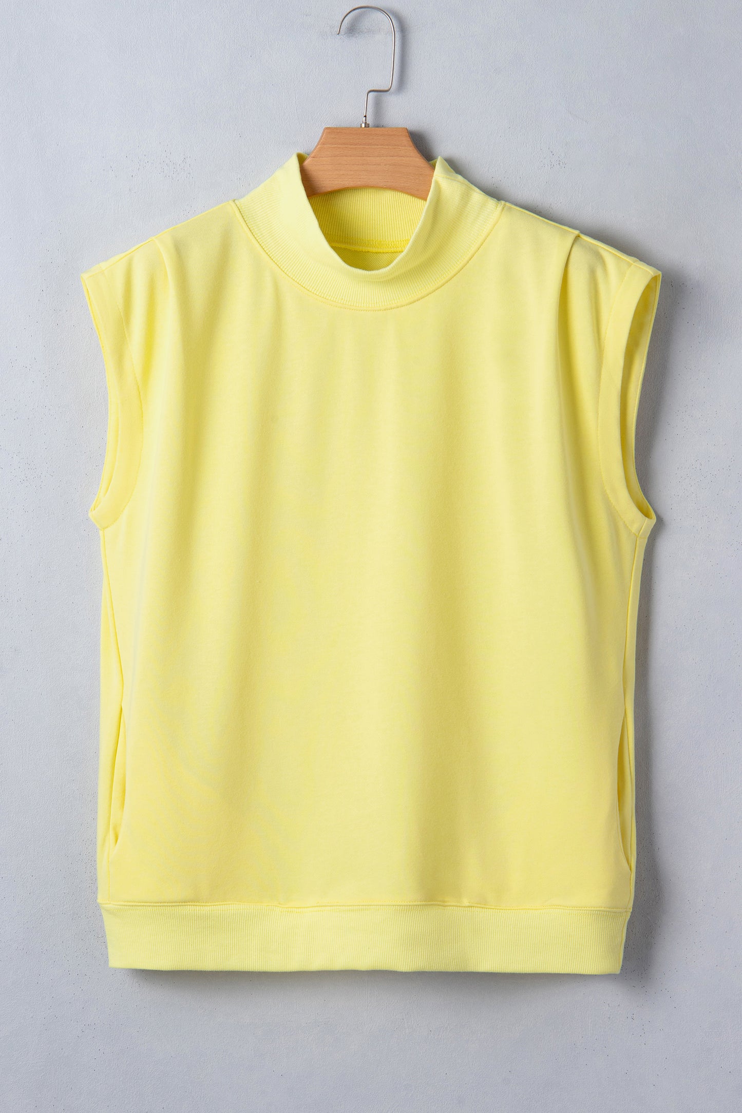 Mint Green Solid Color High Neck Cap Sleeve Loose Top - Snoopy's Closet