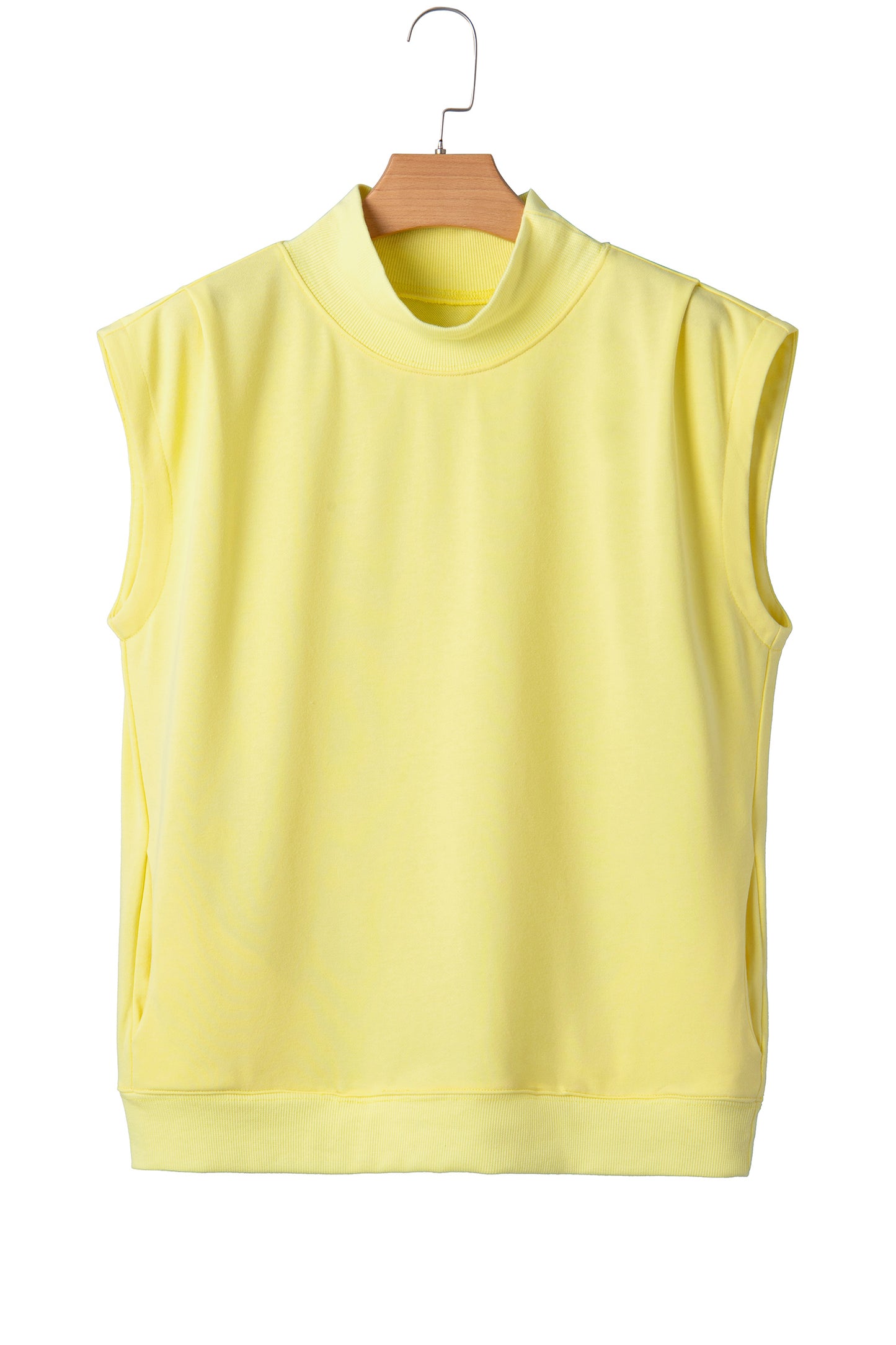 Mint Green Solid Color High Neck Cap Sleeve Loose Top - Snoopy's Closet