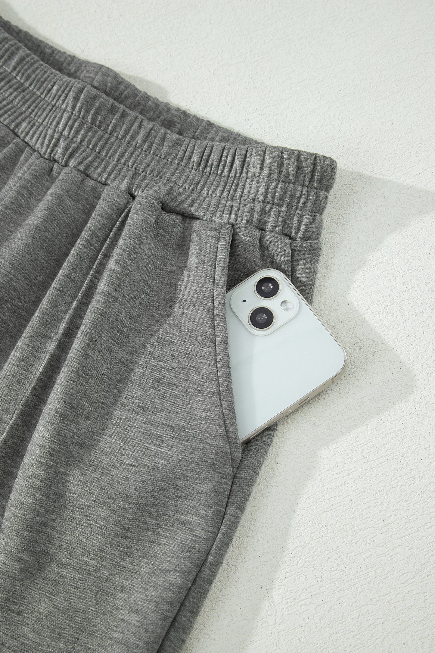Gray Half Zip Polo Tee Casual Pant Set - Snoopy's Closet
