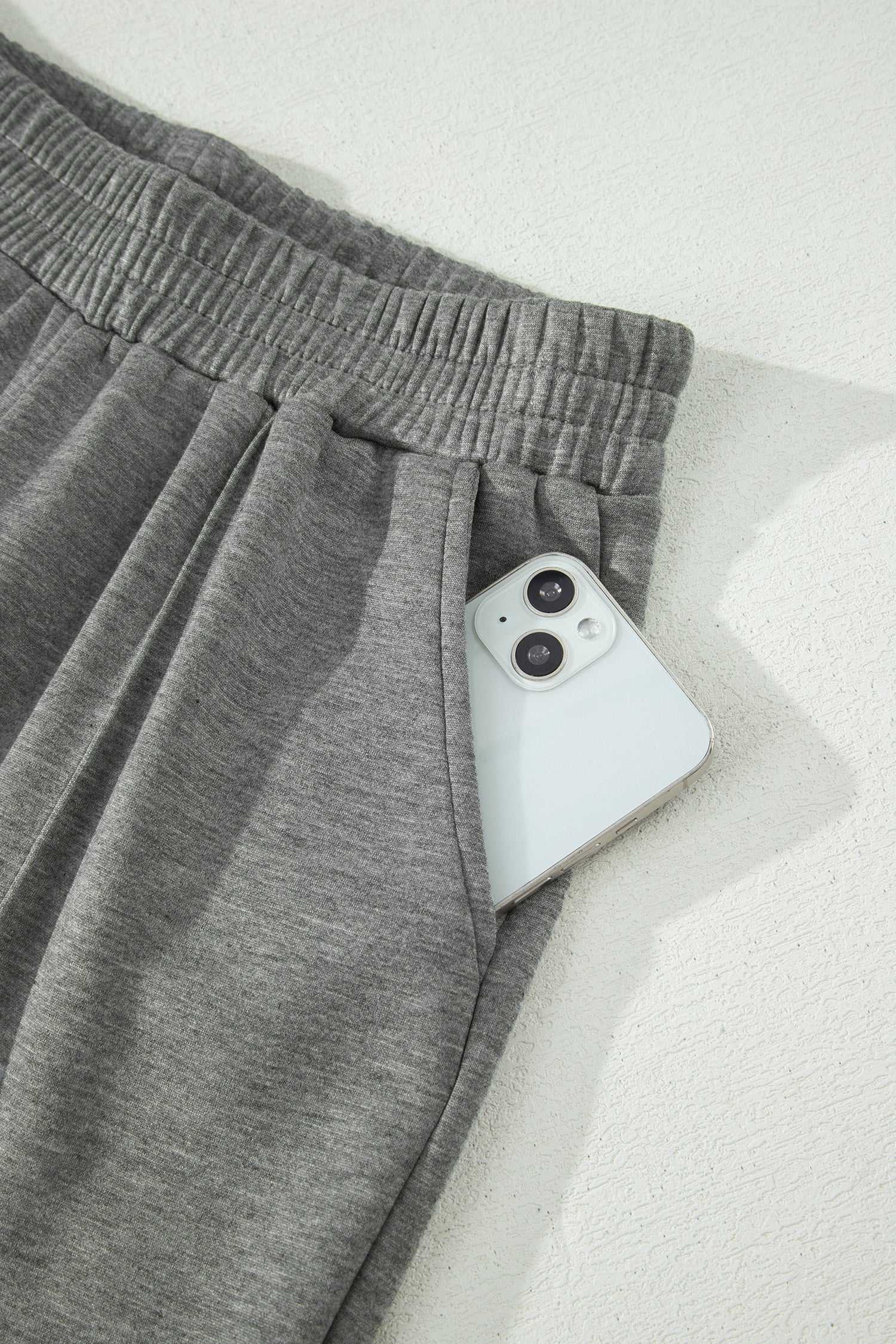 Gray Half Zip Polo Tee Casual Pant Set - Snoopy's Closet