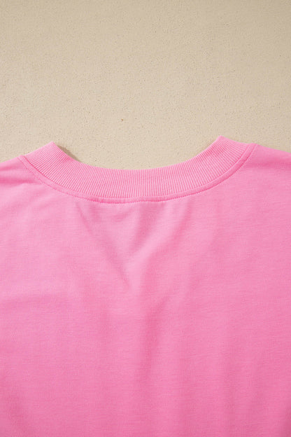 Sachet Pink V Neck Short Sleeve Top Drawstring Shorts 2pcs Set - Snoopy's Closet