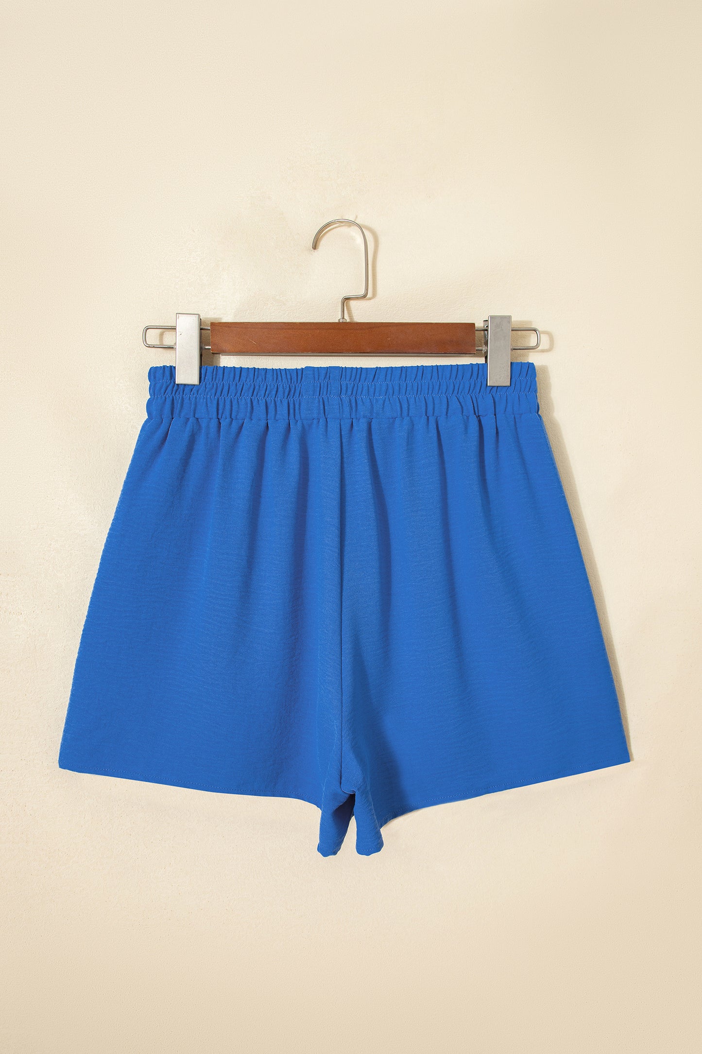 Sky Blue Solid Color Elastic Waist Casual Skort - Snoopy's Closet