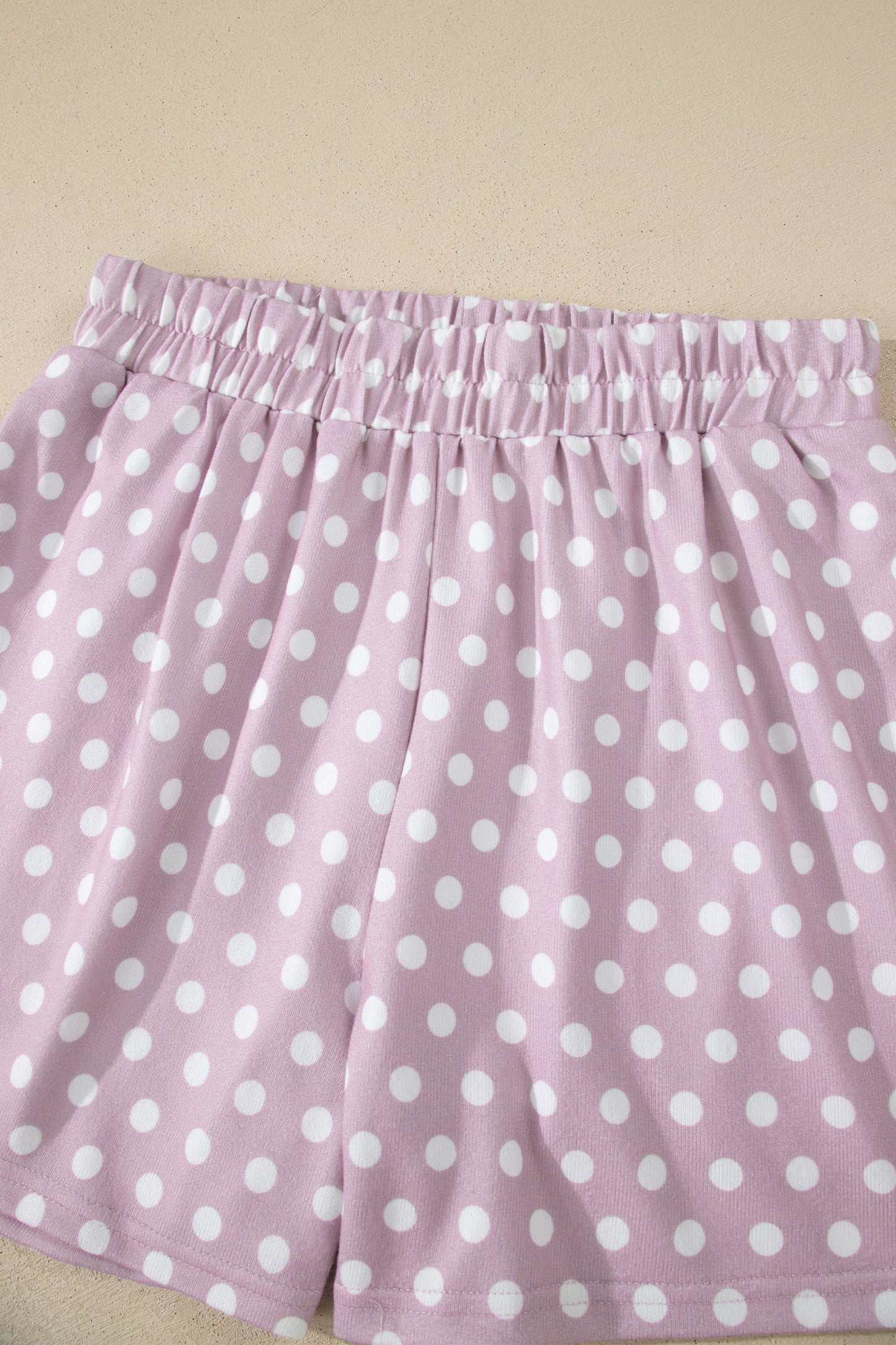Purple Polka Dot Print Short Set - Snoopy's Closet