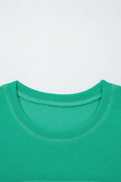 Mint Green Drop Shoulder Boxy Tee and Barrel Pants Set