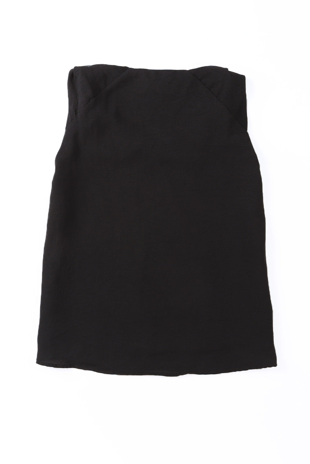 Black V Neck Knotted Shoulder Vest - Snoopy's Closet