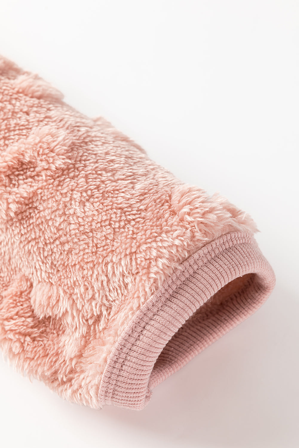 Light Pink Textured Leopard Fleece Loose Two Piece Lounge Set - Snoopy's Closet