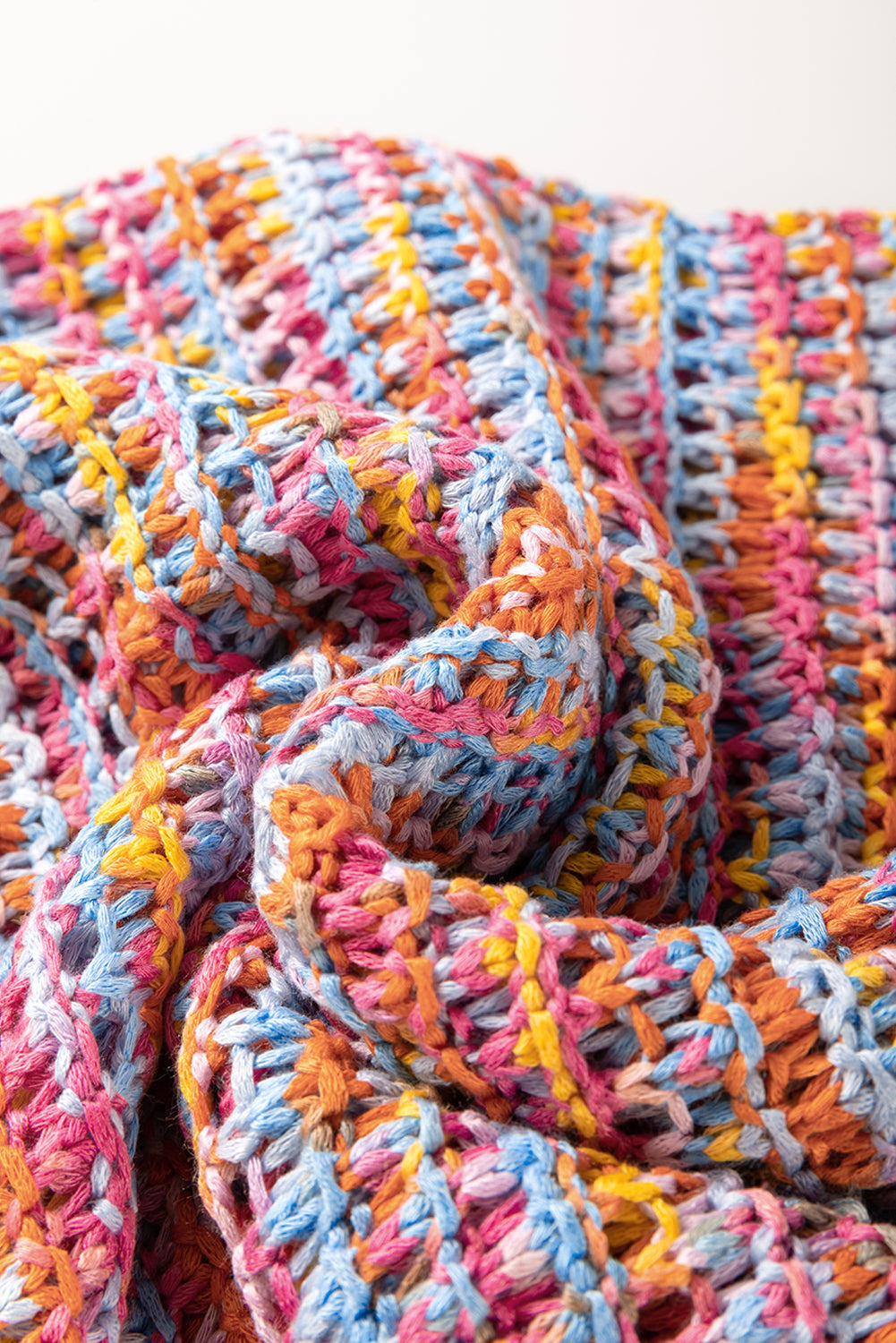 Pink Color Contrast Crochet Loose Fit Sweater Vest - Snoopy's Closet
