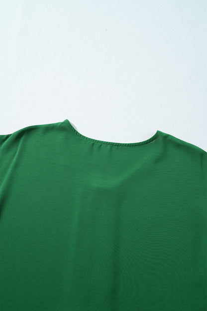 Rose Red Contrast Trim Color Block Front Zipped T Shirt - Snoopy's Closet