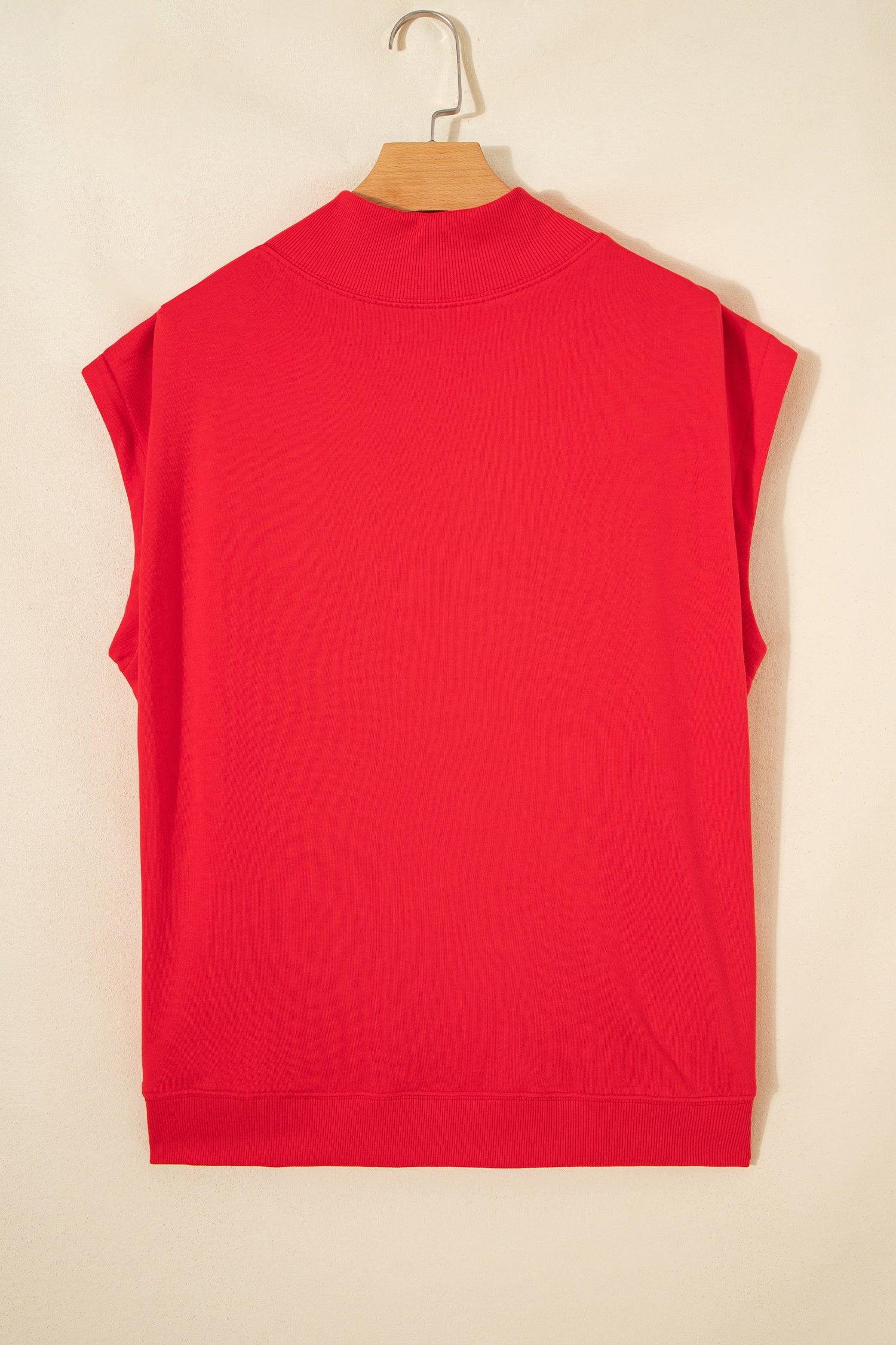 Mint Green Solid Color High Neck Cap Sleeve Loose Top - Snoopy's Closet