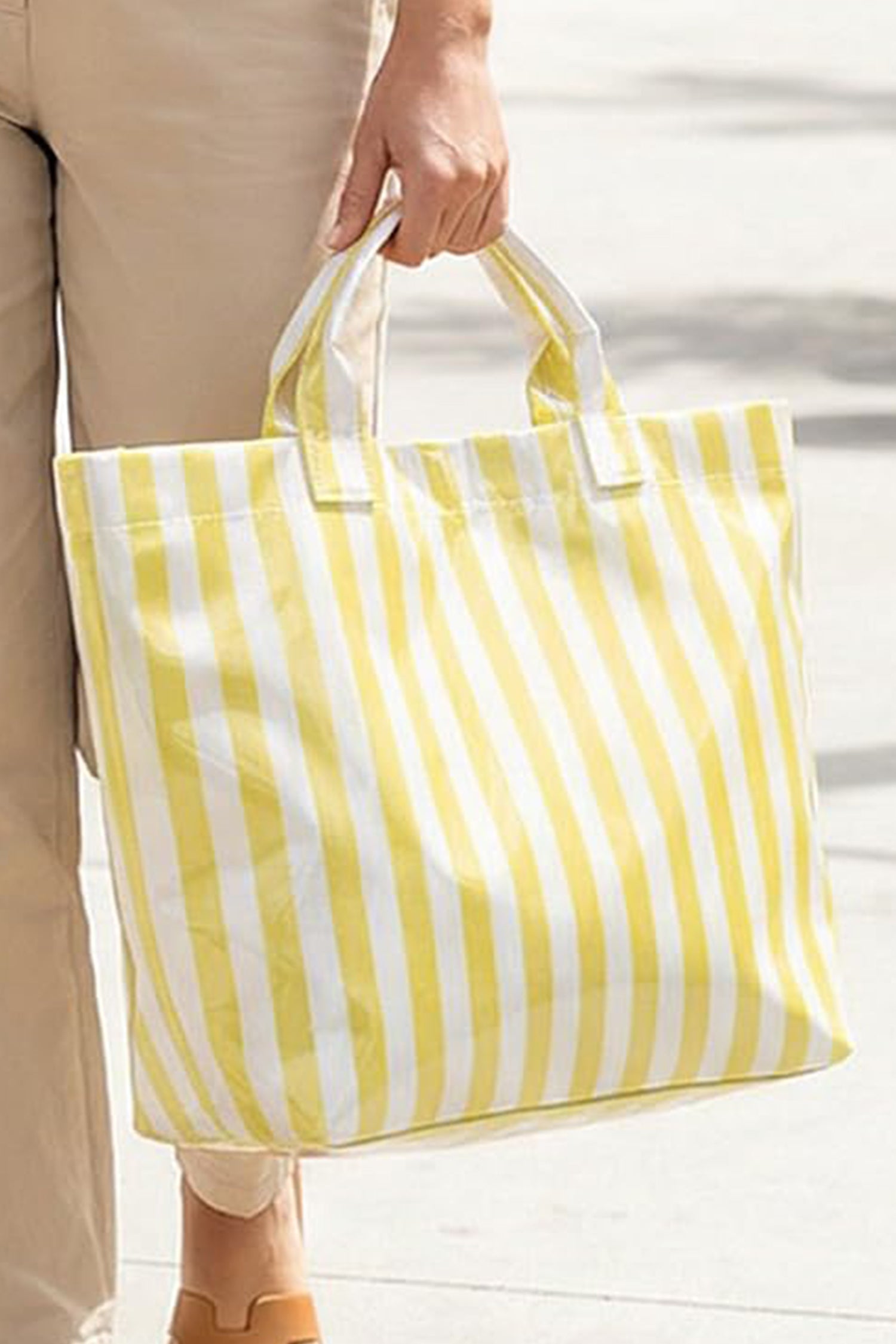 Blackish Green Glossy Striped Vinyl Large Tote Bag - Snoopy's Closet