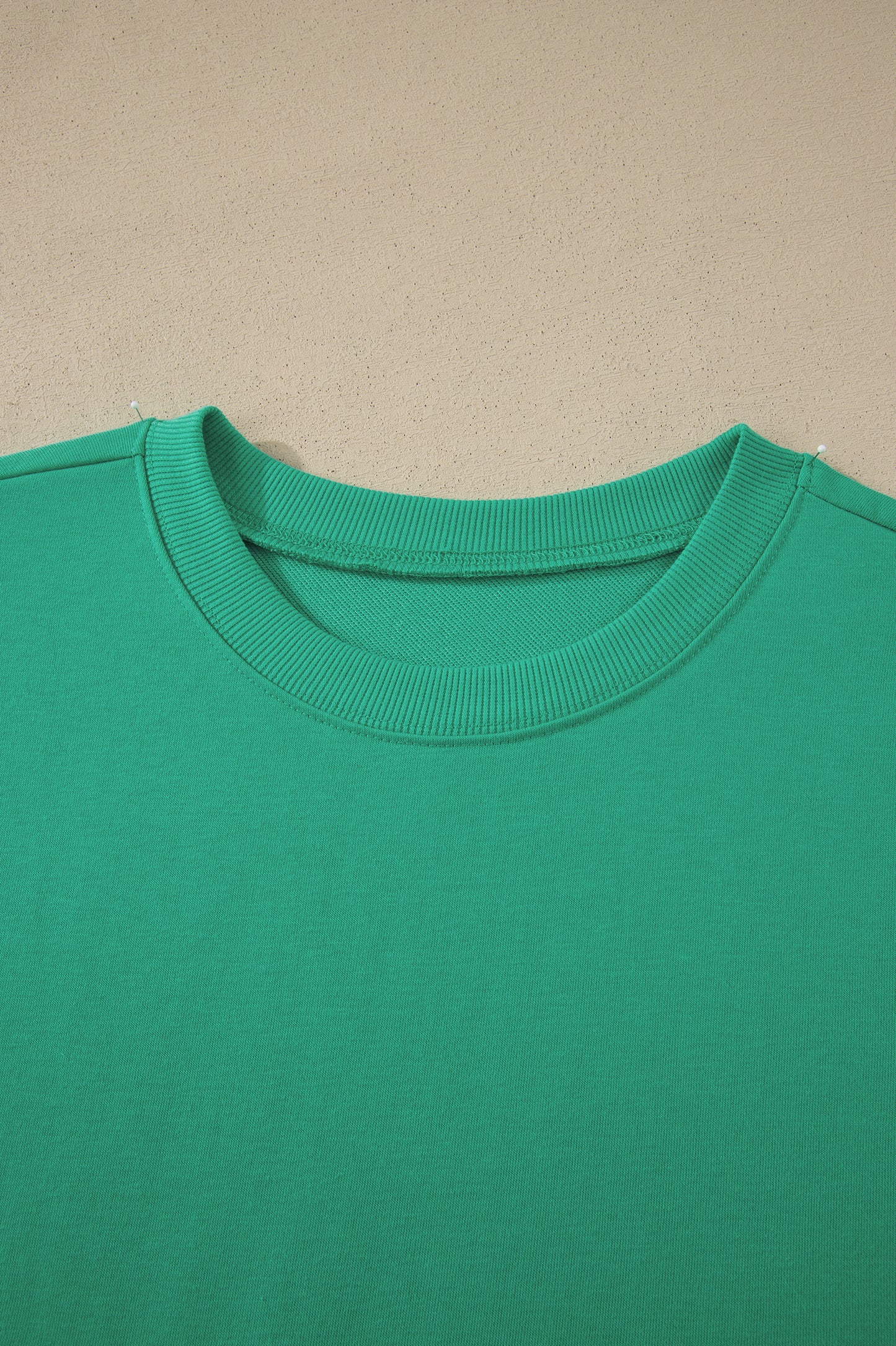 Sea Green Solid Color Loose Tee Drawstring Shorts 2pcs Outfit