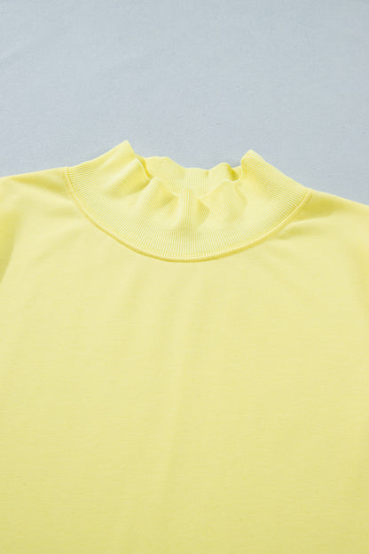 Mint Green Solid Color High Neck Cap Sleeve Loose Top - Snoopy's Closet