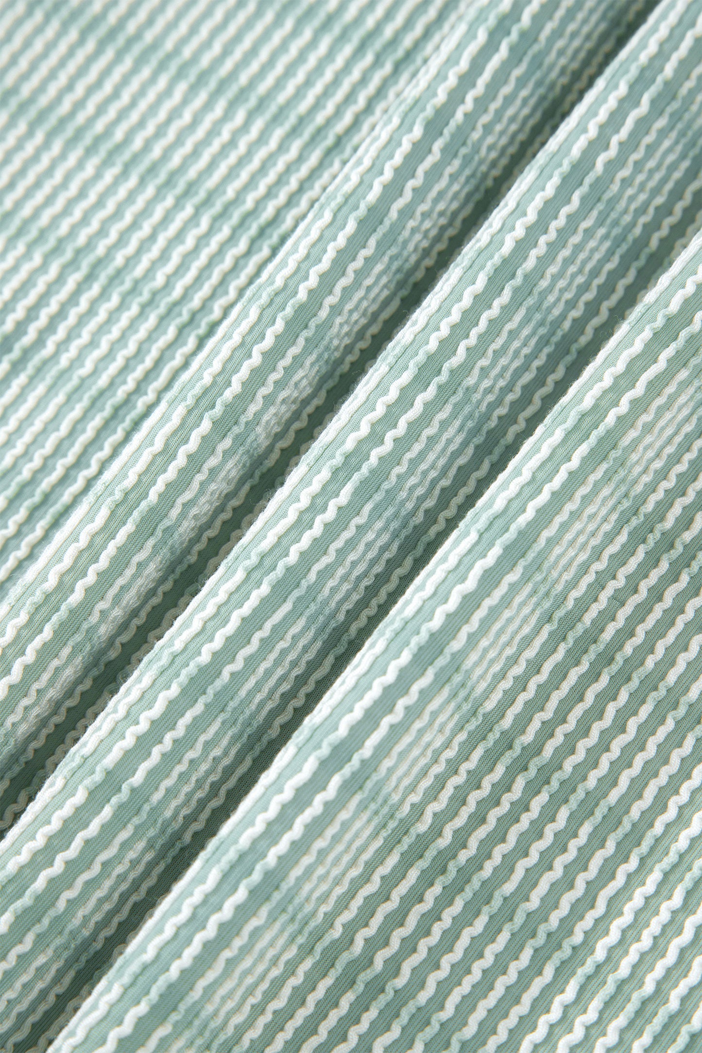 Green Stripe Raised Rib Loose Tee Drawstring Elastic Waist 2pcs Short Set