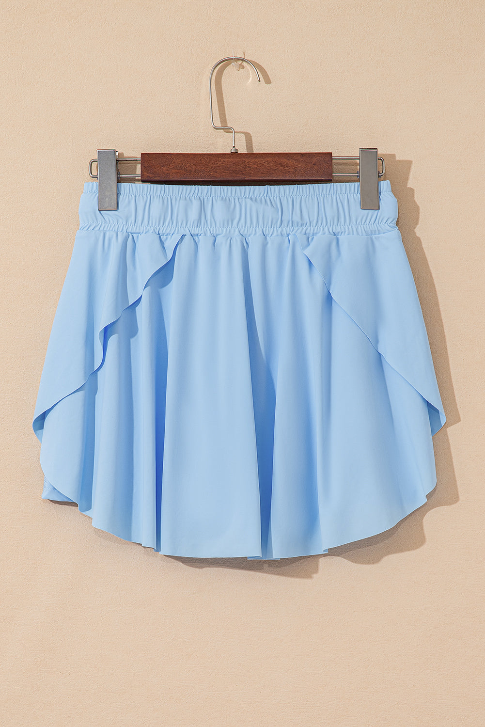 Faldas pantalón de tenis forradas, azul cielo, con cintura elástica con cordón