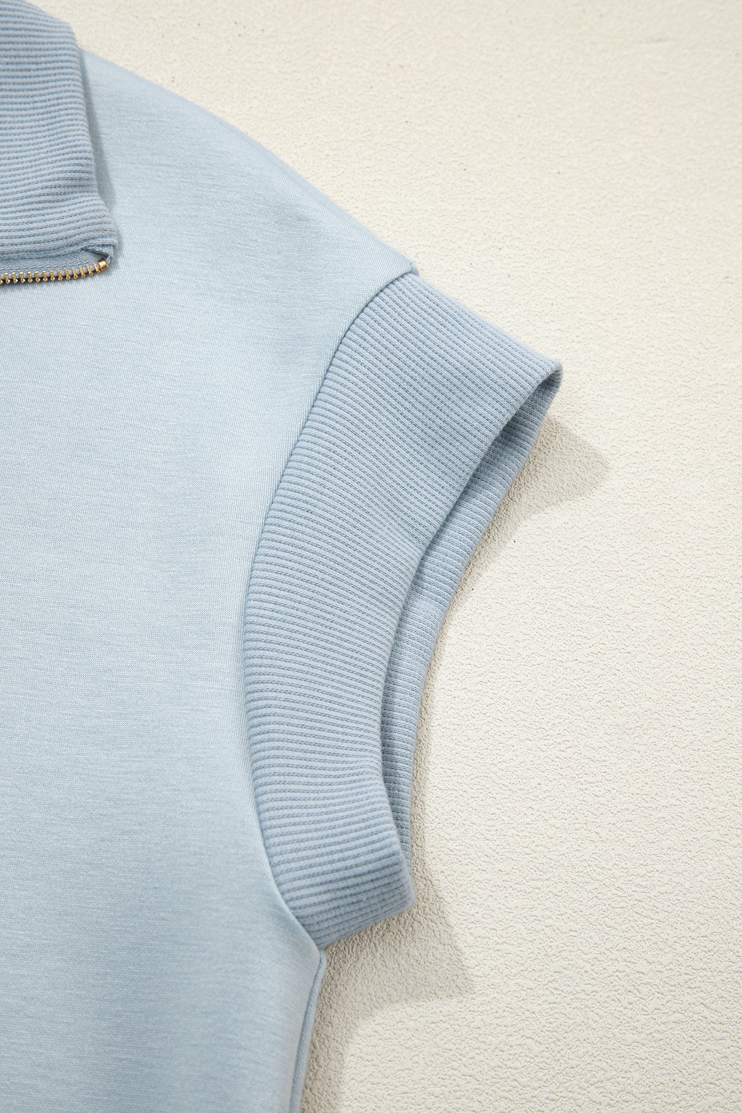Beau Blue Half Zip Polo Tee Casual Pant Set - Snoopy's Closet