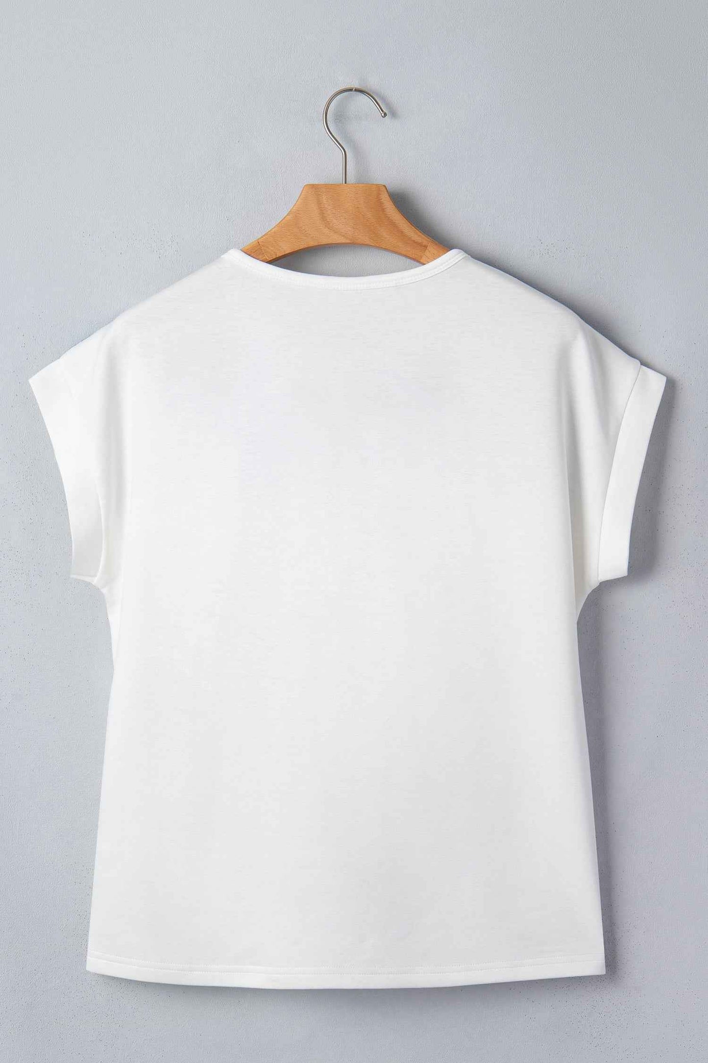 White Floral Patchwork Short Sleeve Viscose Blend Blouse