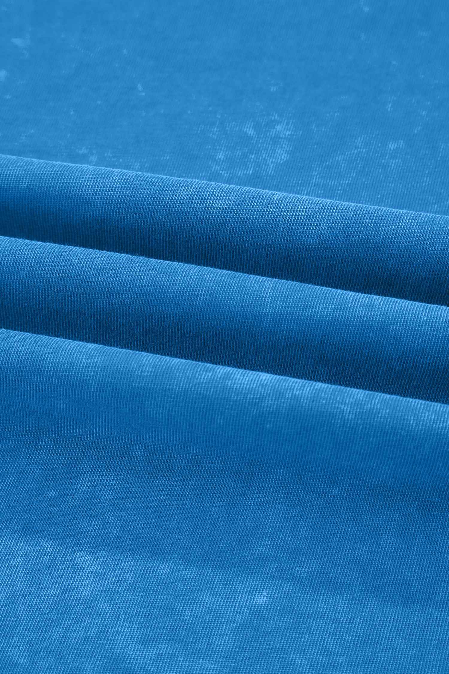 Blue Cotton Mineral Wash T Shirt