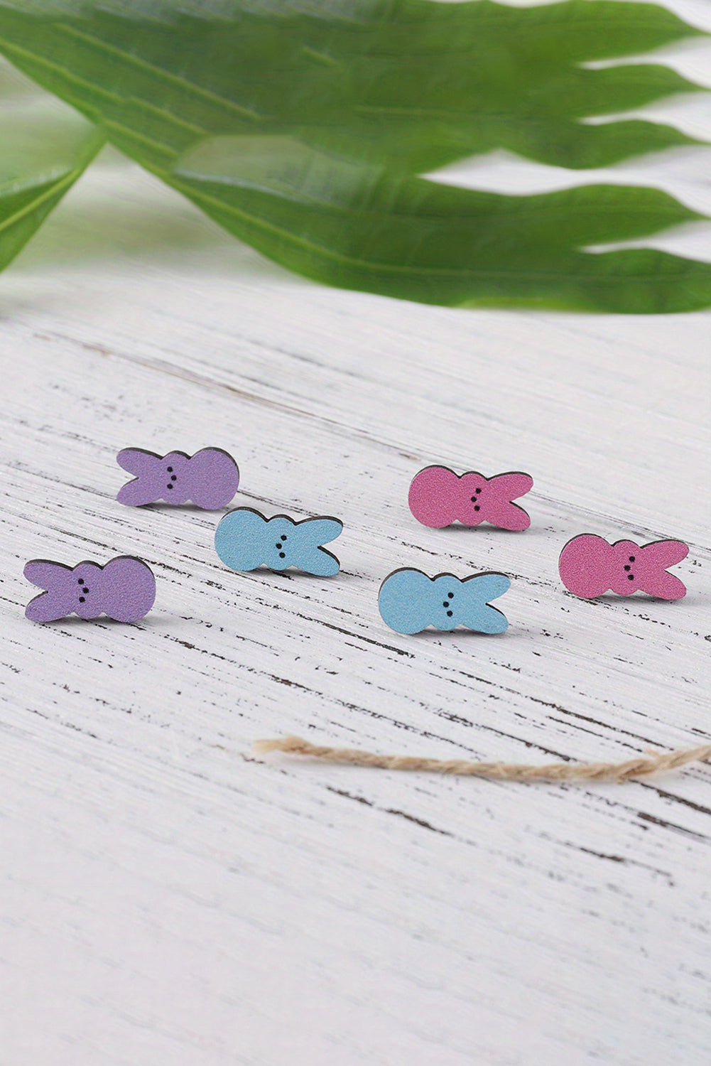 Easter Bunny Doll Wooden Earrings - Snoopy's Closet