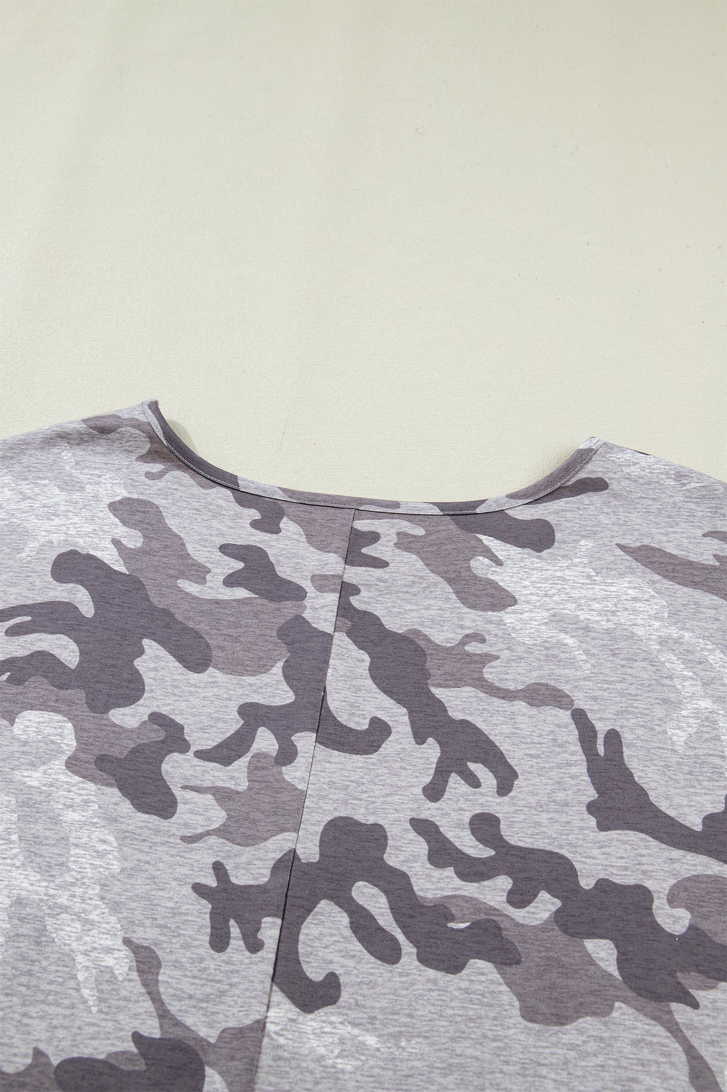 Gray Plus Size Camo Print Casual T Shirt - Snoopy's Closet