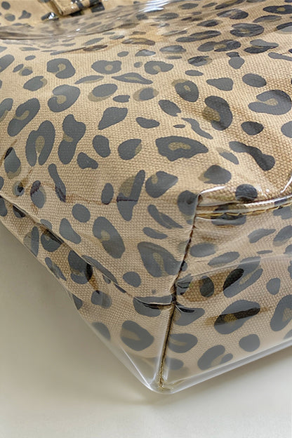 Brown Leopard PU Leather Water Proof Tote Bag - Snoopy's Closet