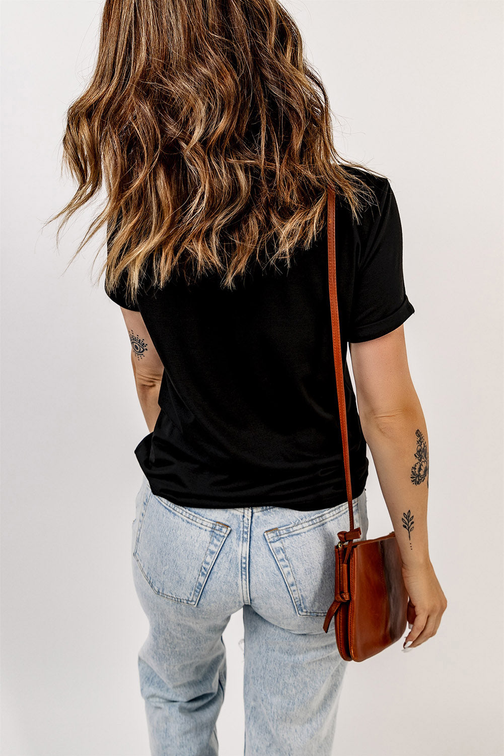 Camiseta negra con estampado de guitarra de leopardo Music City de Nashville