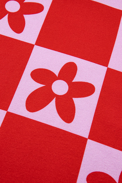 Red Dotted Heart Festive Valentine Blouse - Snoopy's Closet