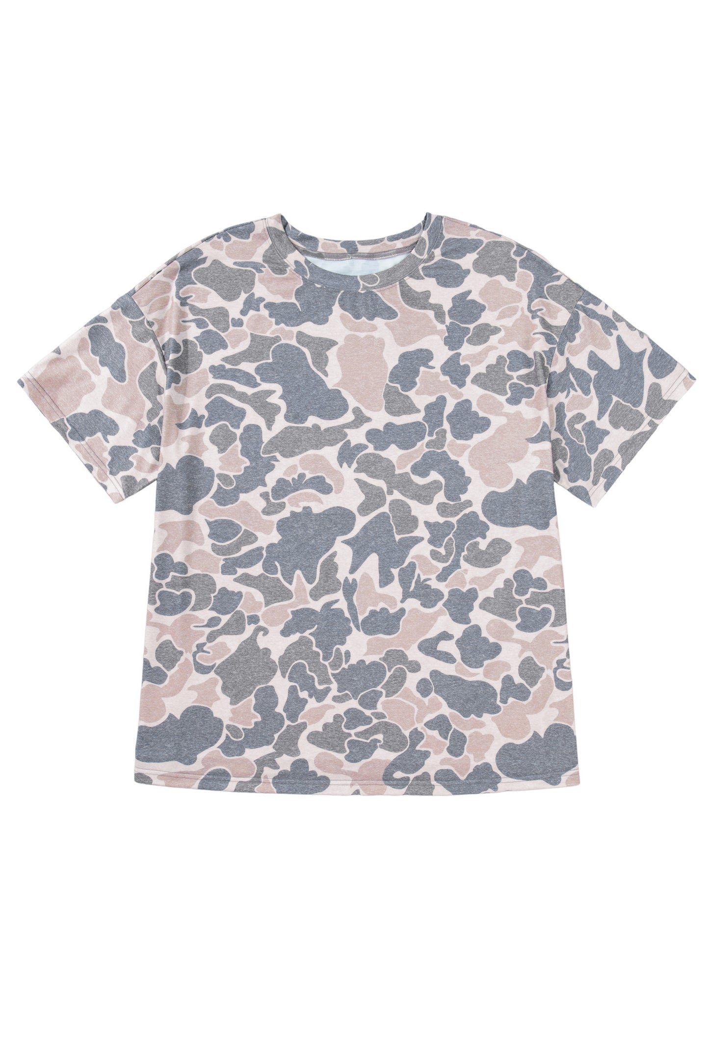Camiseta Talla Grande Estampado Camuflaje Retro Multicolor