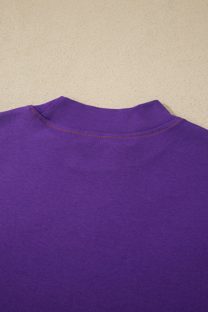 Tillandsia Purple Reversible Contrast-Stitched T-Shirt