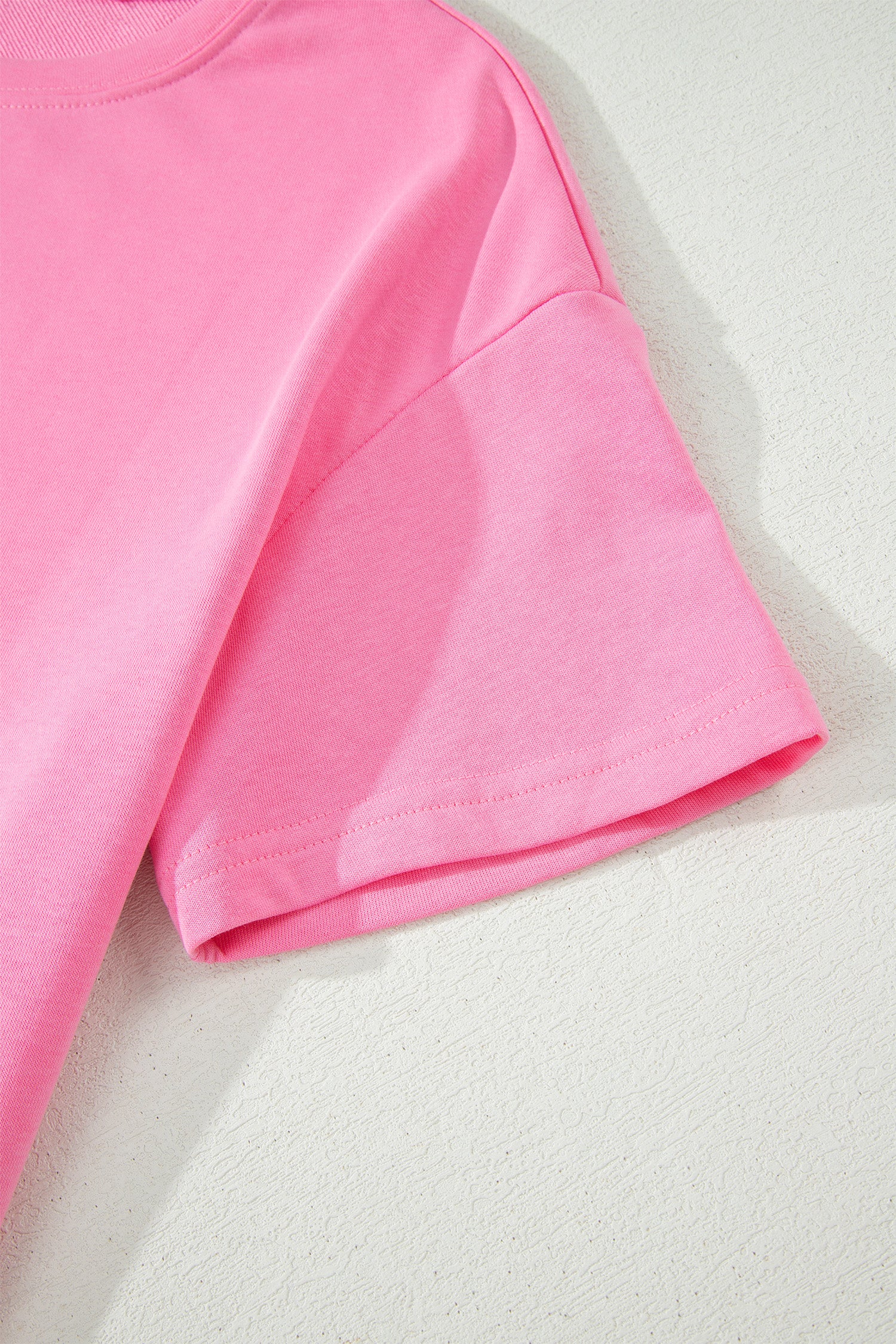 Sachet Pink Solid Cover Oversize Tee Pocketed Casual Pants 2pcs Outfit - Snoopy's Closet