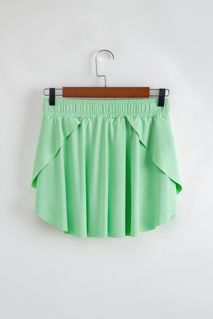Faldas-pantalón de tenis con cordón, cintura elástica, forro y color verde claro