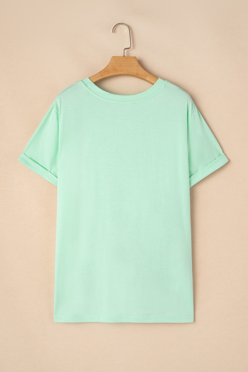 Iceland Blue Round Neck Rolled Sleeve Plus Size T-shirt - Snoopy's Closet