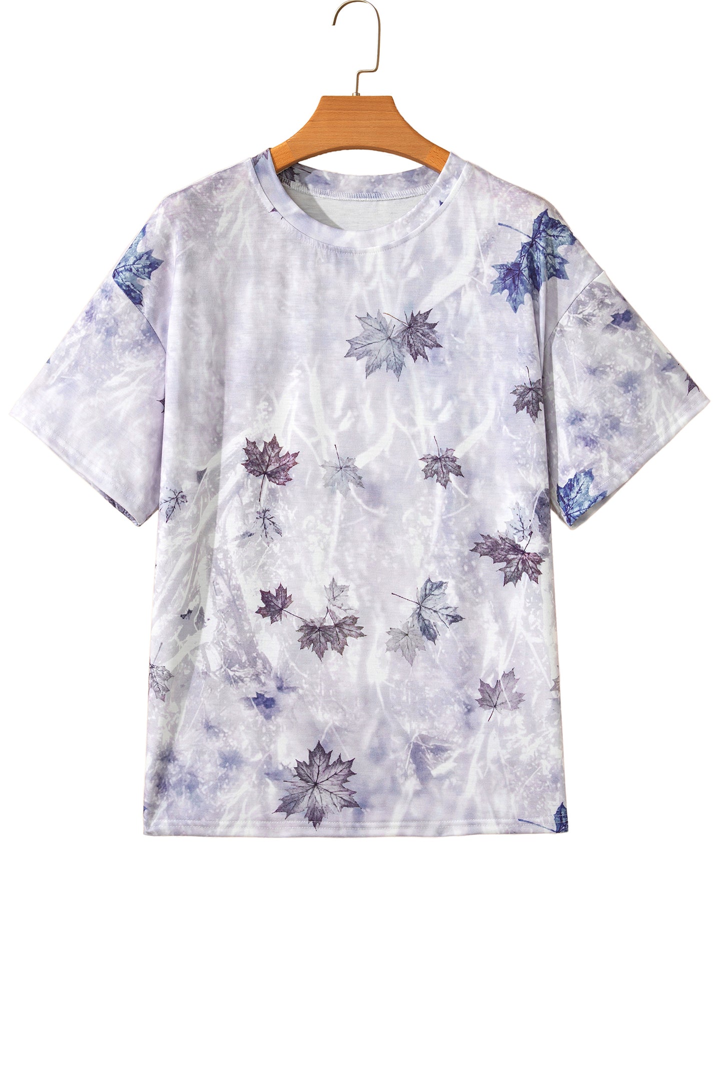 Gray Camouflage Woodland Print Drop Shoulder Tunic Tee - Snoopy's Closet