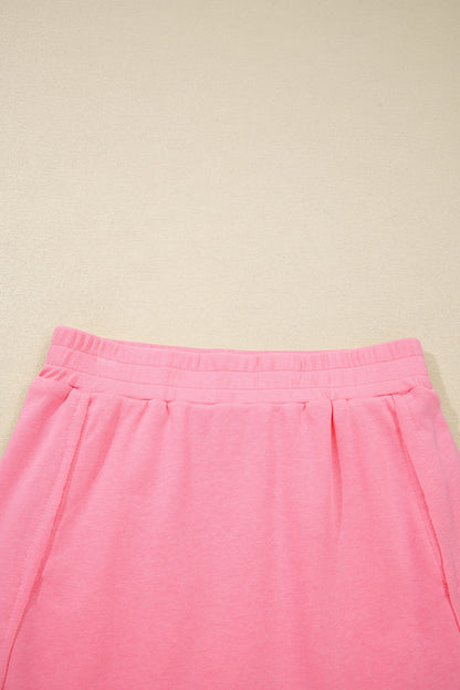 Green Slim Tank Top Elastic Waist Mini Skort 2pcs Outfit - Snoopy's Closet