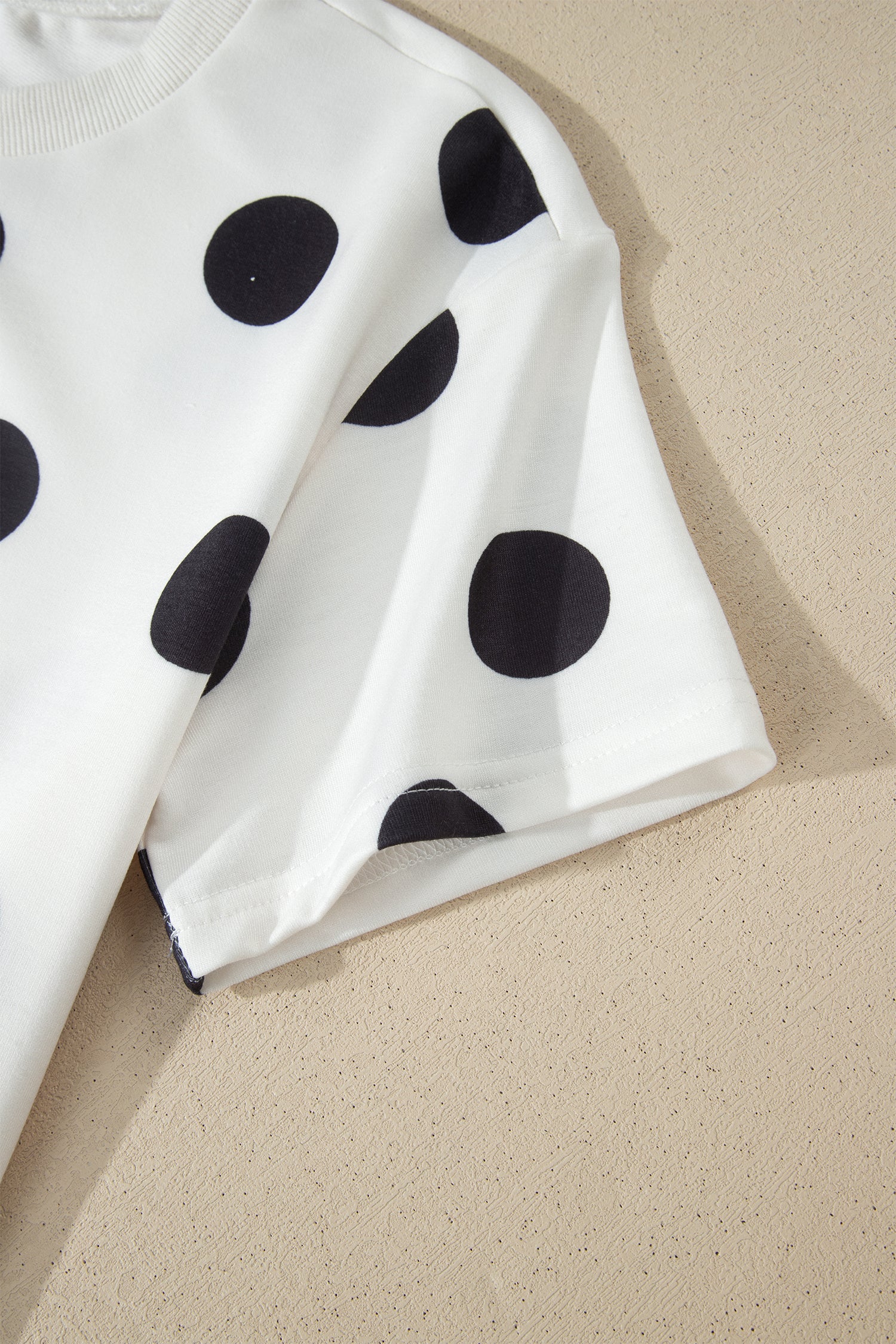 White Polka Dot Short Sleeve Top Casual Skort 2pcs Outfit - Snoopy's Closet