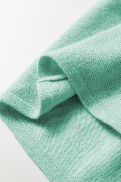 Moonlight Jade 3/4 Sleeve Boxy Knit Button Down Sweater Cardigan
