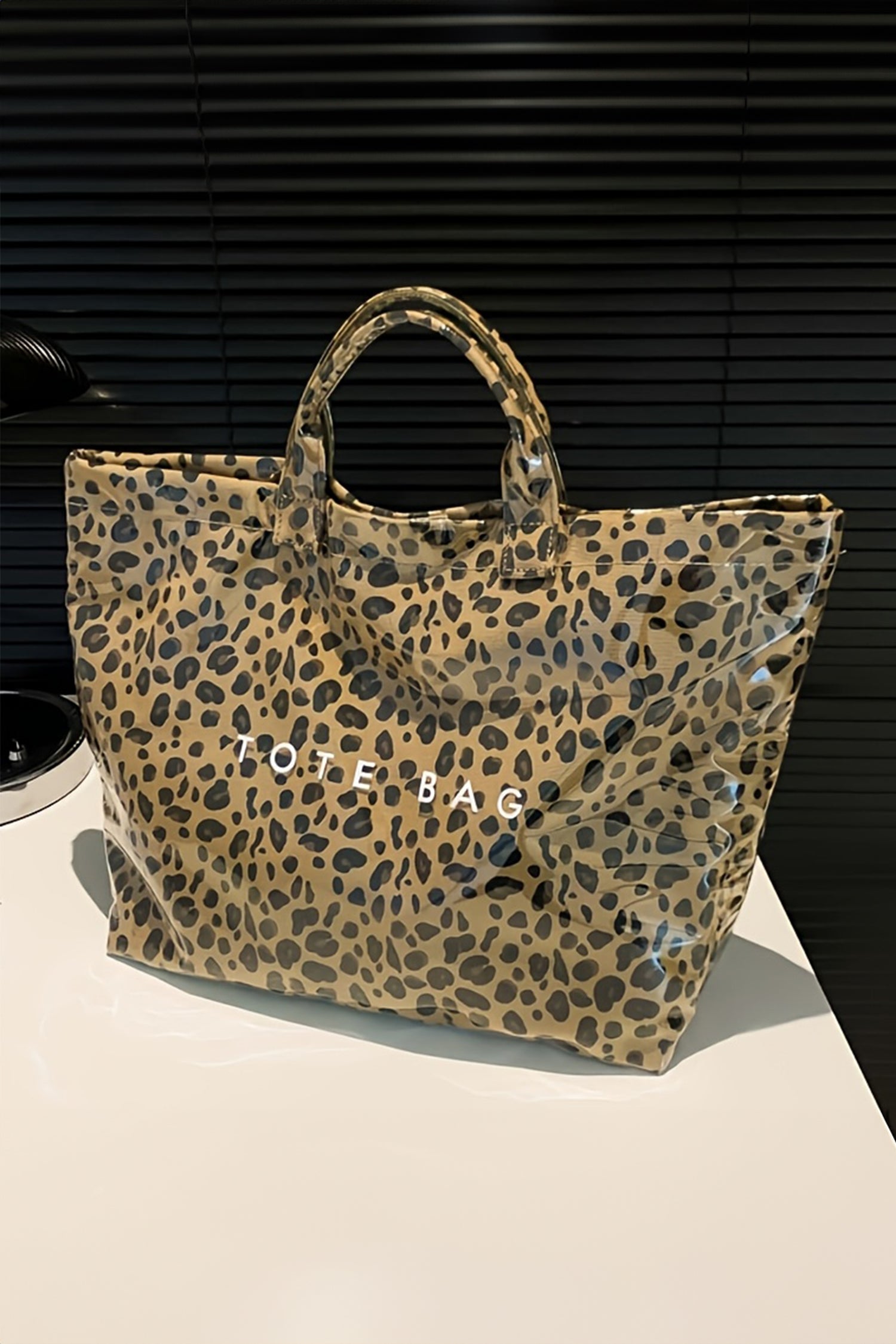 Brown Leopard PU Leather Water Proof Tote Bag - Snoopy's Closet