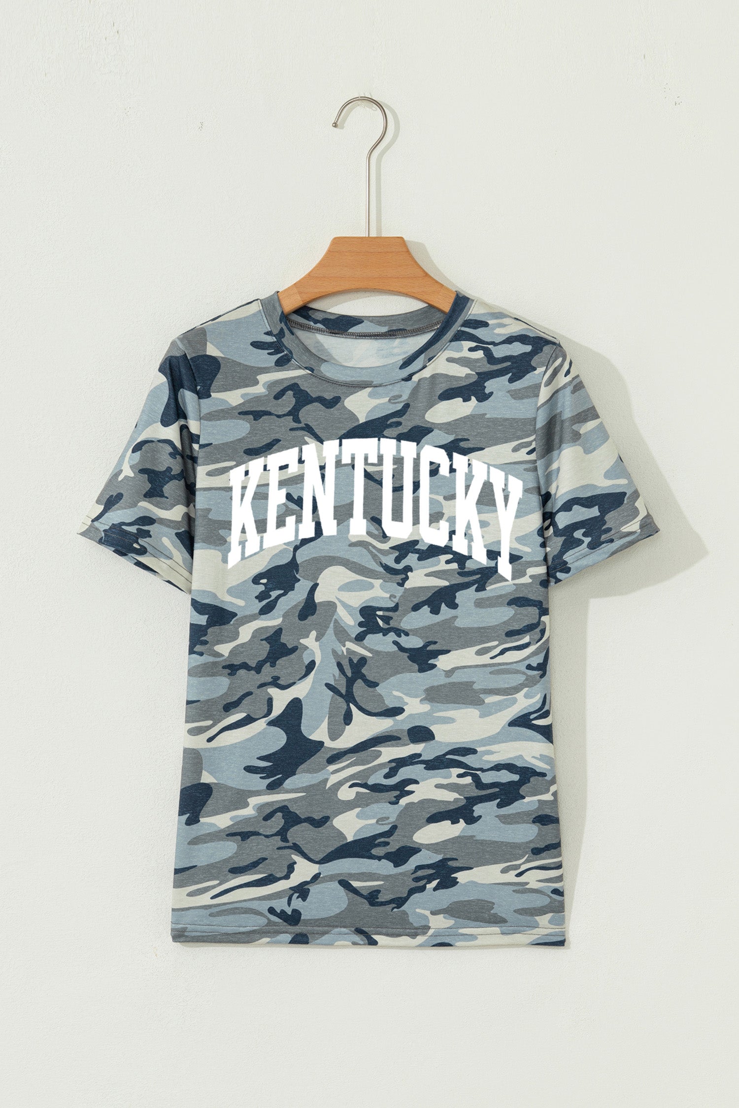 Green Camouflage KENTUCKY Crew Neck Summer Top - Snoopy's Closet