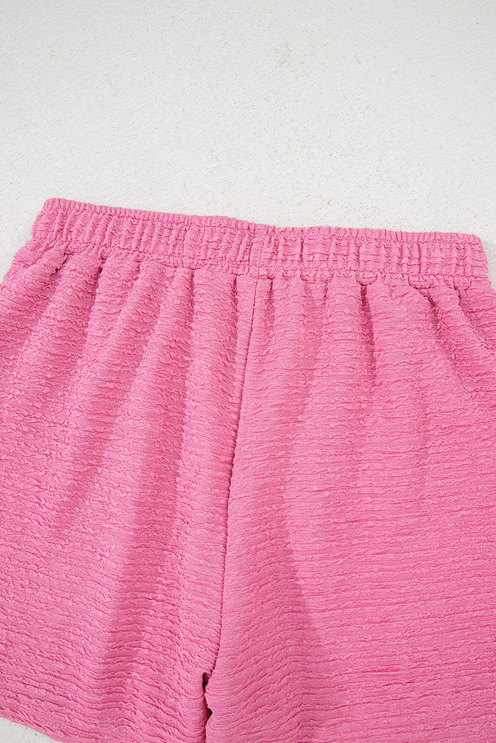 Pink Textured V Neck T Shirt and Shorts Set - Snoopy's Closet