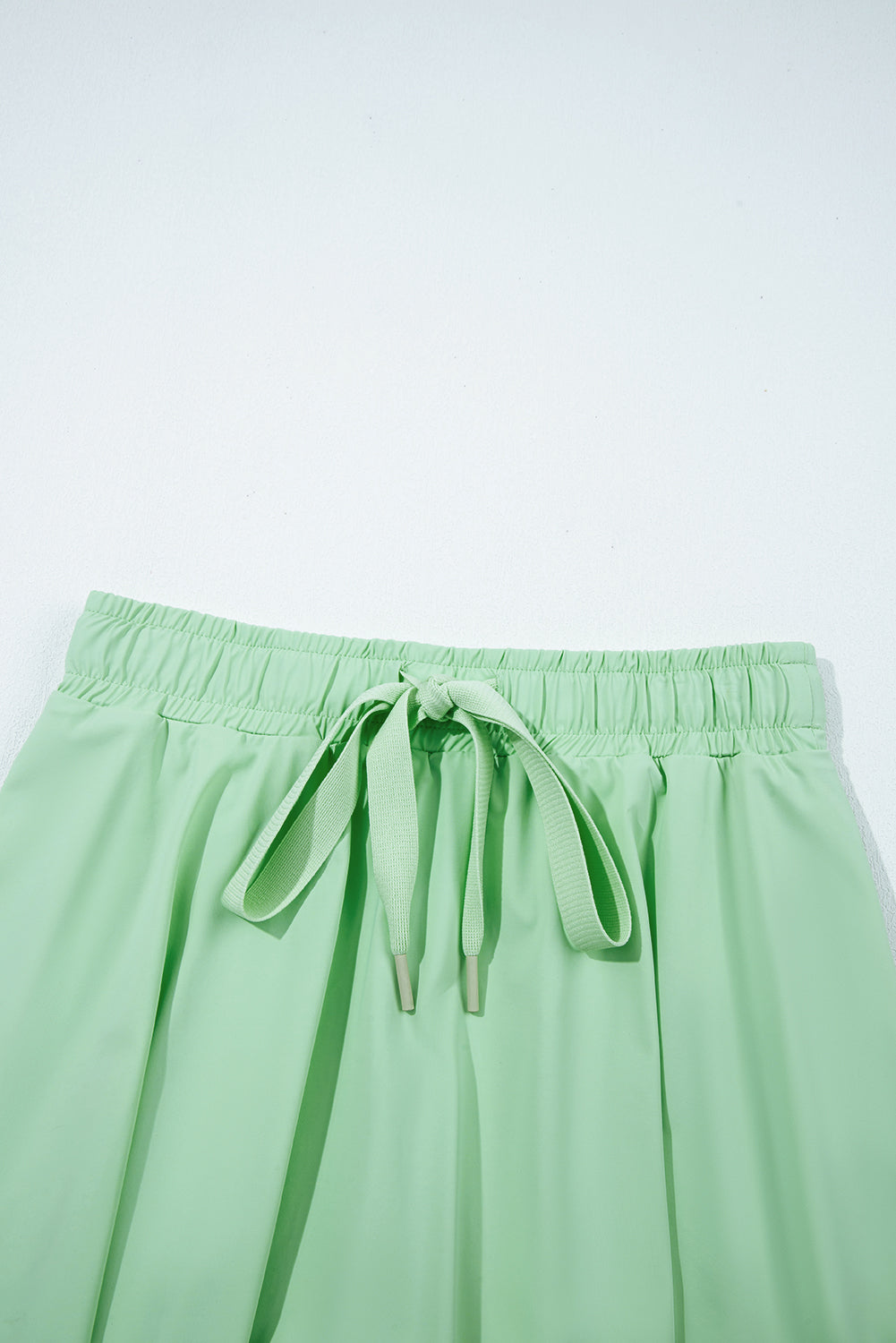 Faldas-pantalón de tenis con cordón, cintura elástica, forro y color verde claro