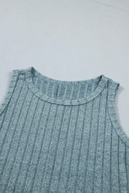 Phalaenopsis Slim Ribbed Mineral Wash Tank Top