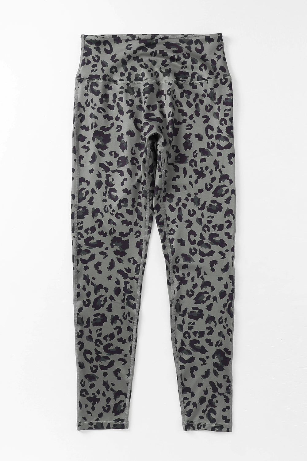 Gray Classic Leopard Print Active Leggings - Snoopy's Closet