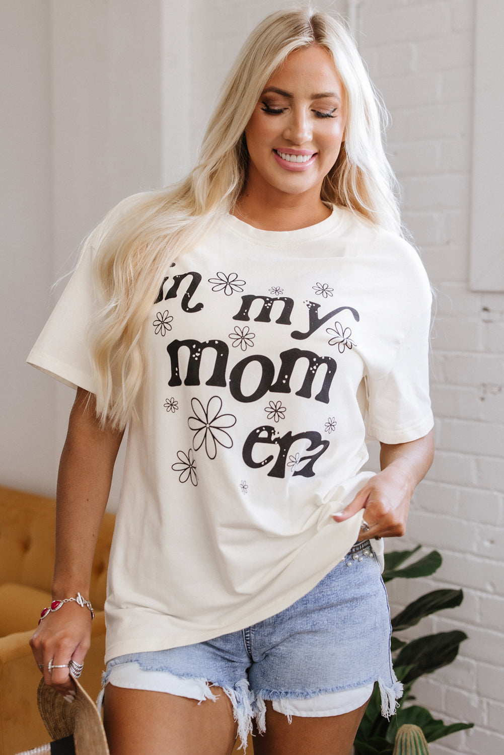 Jet Stream In My mom Era Graphic Loose Casual Tee - Snoopy's Closet
