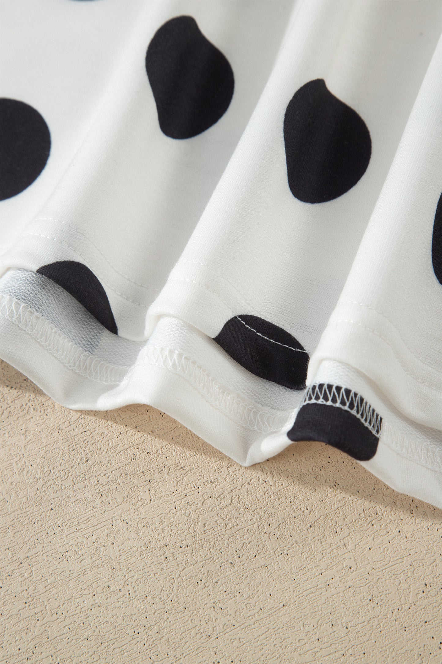 White Polka Dot Short Sleeve Top Casual Skort 2pcs Outfit - Snoopy's Closet