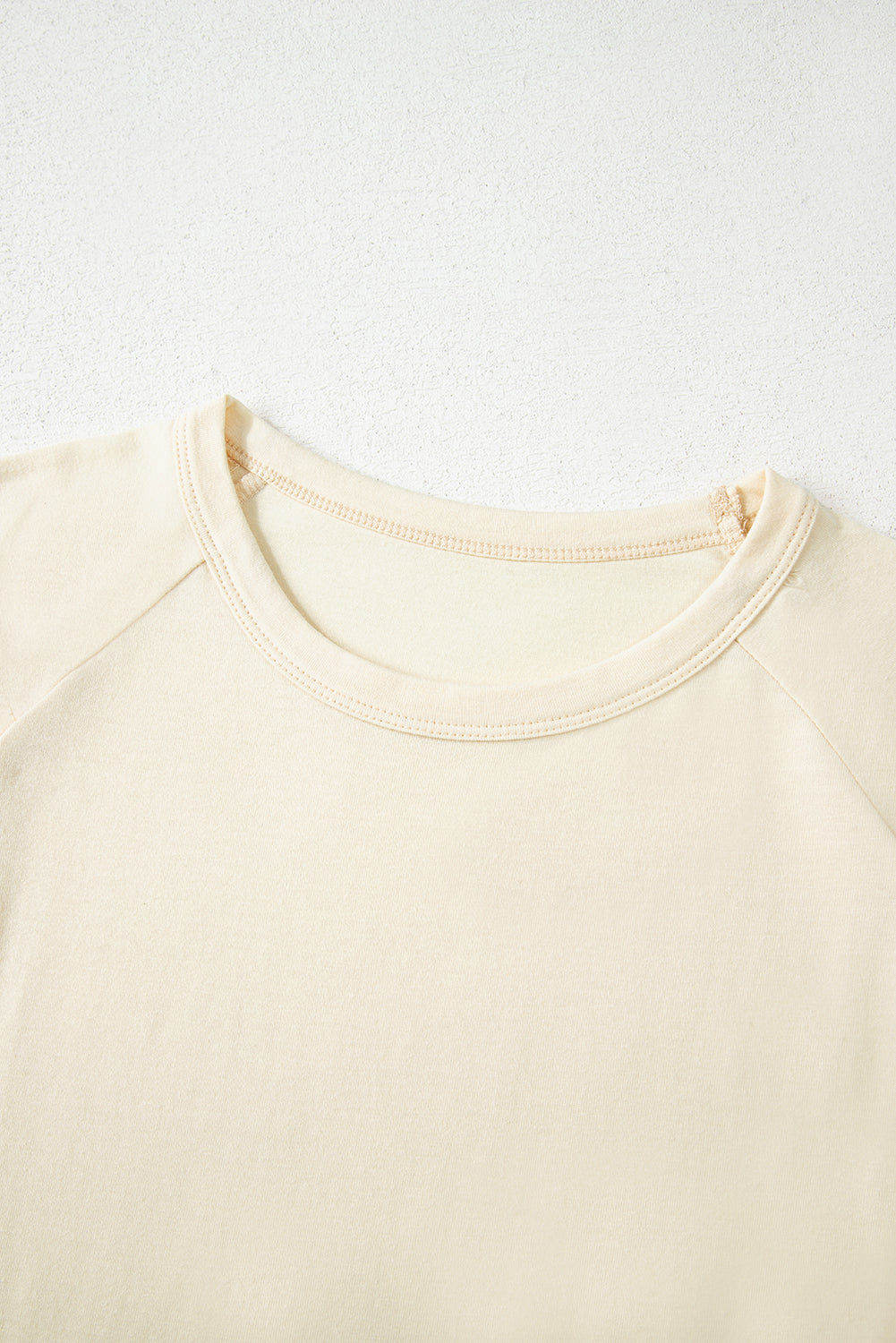 White Color Block Stitched Sleeve Loose T Shirt - Snoopy's Closet