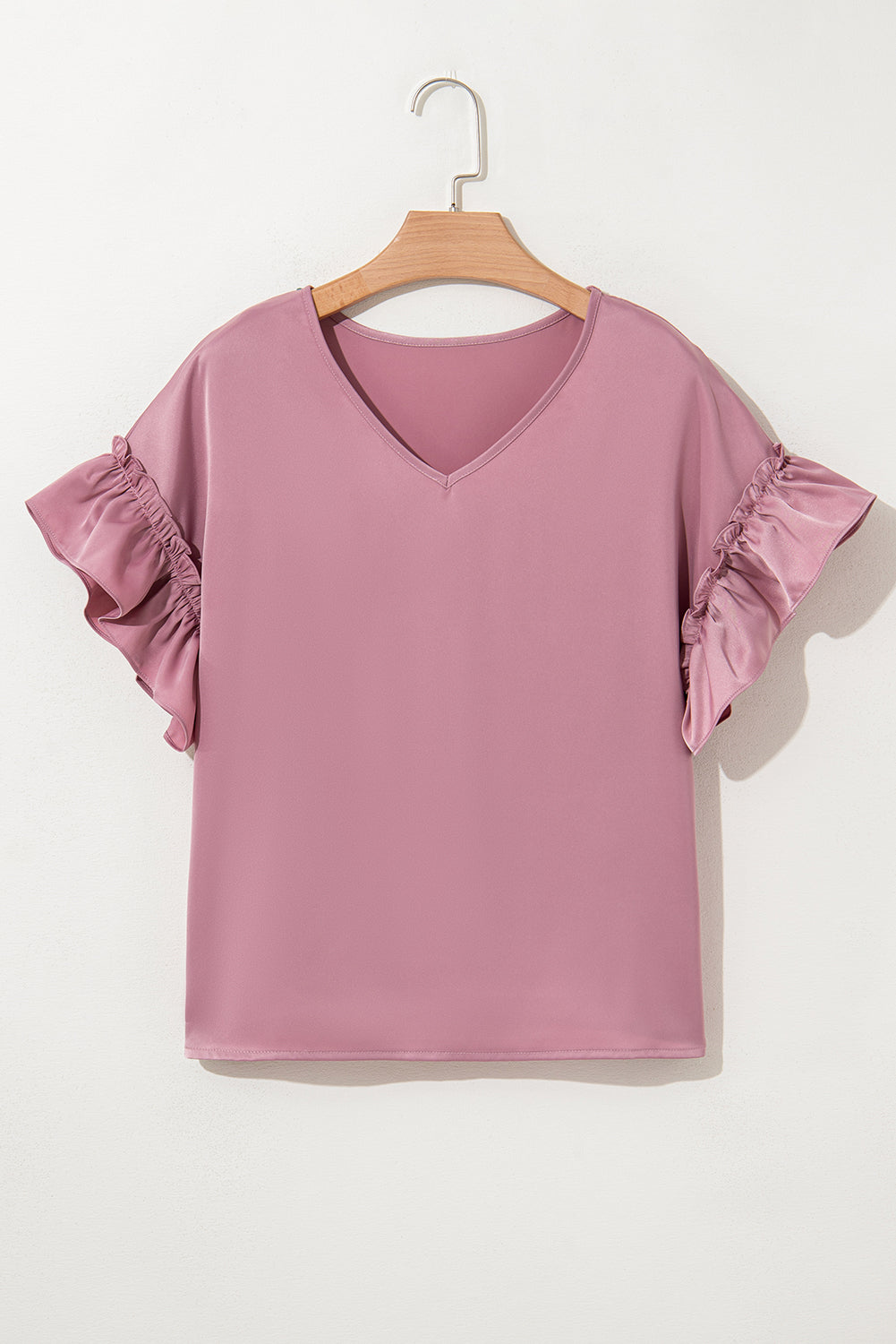 Toadstool Satin Ruffle Sleeve Top - Snoopy's Closet